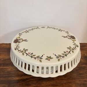 Mikasa Holiday Lace 10" Cake Stand Christmas RL050